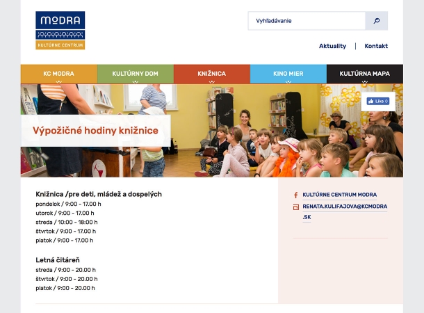 Kultúrne centrum Modra - Responzívny portál o kultúre