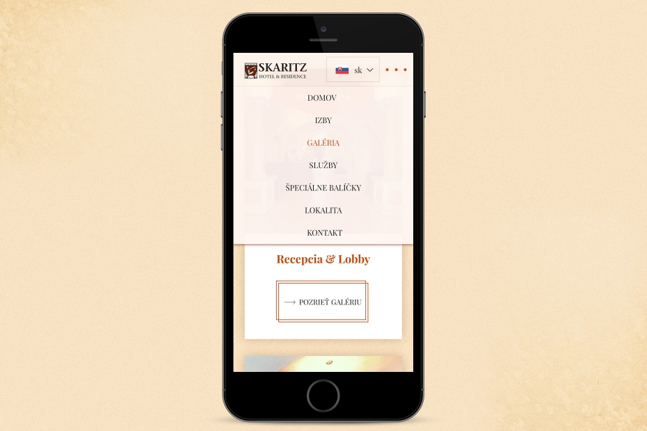 Hotel Skaritz - responzívna webstránka