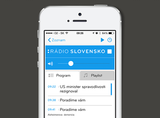 iRadio RTVS mobile application