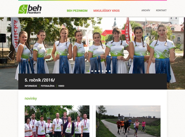 The Pezinok Run - Responsive website